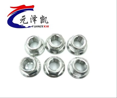 Titanium sekskantflangemøtrik M8